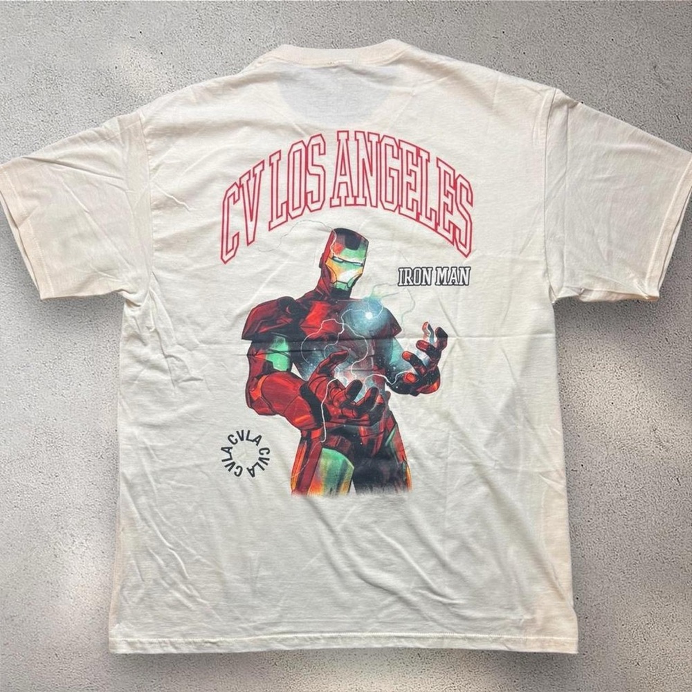 CVLA x Marvel Iron Man Graphic‎ Tee Large Streetwear T-Shirt